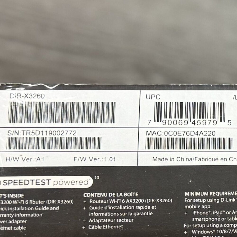 D-Link AX3200 Mesh WiFi 6 Router BRAND NEW (DIR-X3260) - Picture 3 of 3